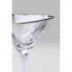 KARE DESIGN Hommage cocktailglass, med struktur og gullkant, hndlaget - klart glass (H:20)