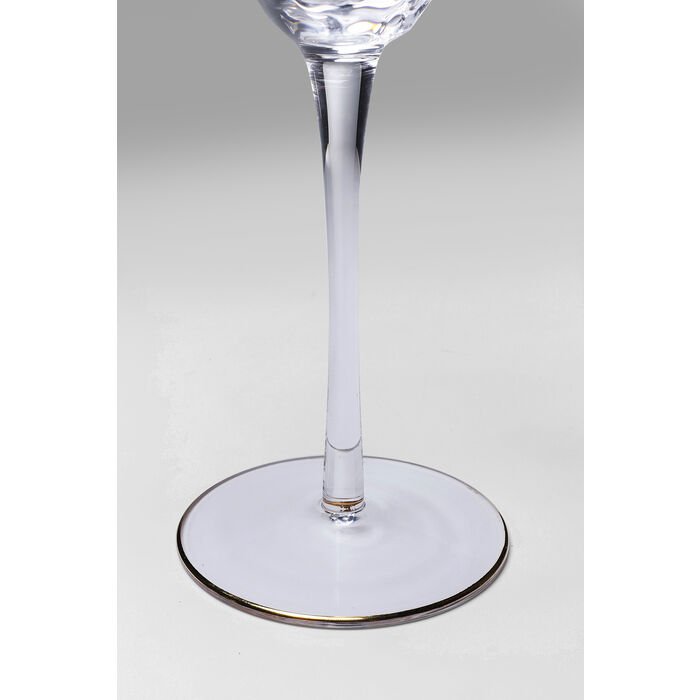 KARE DESIGN Hommage cocktailglass, med struktur og gullkant, hndlaget - klart glass (H:20)