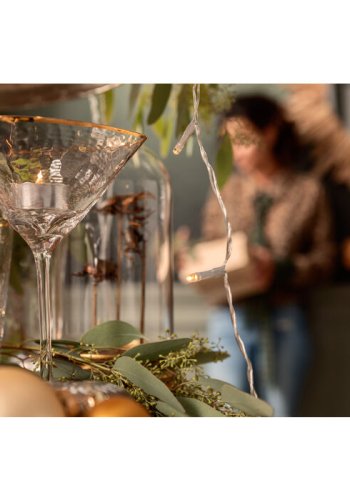 KARE DESIGN Hommage cocktailglass, med struktur og gullkant, hndlaget - klart glass (H:20)