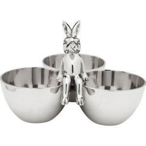 KARE DESIGN Bunny Tre skl - silverförnicklad aluminium (H:18)