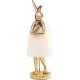 KARE DESIGN Animal Rabbit bordlampe, rund - hvid hr og guld polyresin/stl (H:68,2)