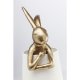 KARE DESIGN Animal Rabbit bordlampe, rund - hvid hr og guld polyresin/stl (H:68,2)