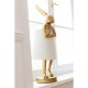 KARE DESIGN Animal Rabbit bordlampe, rund - hvid hr og guld polyresin/stl (H:68,2)