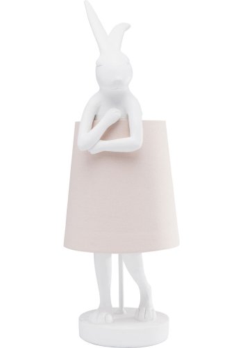 KARE DESIGN Animal Rabbit bordlampe - hvid polyresin/stl/hrlrred 