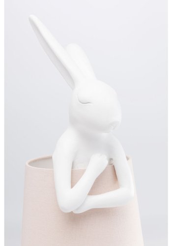 KARE DESIGN Animal Rabbit bordlampe - hvid polyresin/stl/hrlrred 