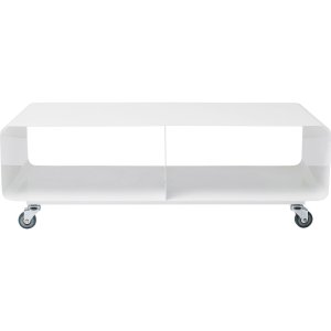 KARE DESIGN Lounge TV-bord, med hjul - vitt stl (90x42)