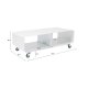 KARE DESIGN Lounge TV-bord, med hjul - hvid stl (90x42)