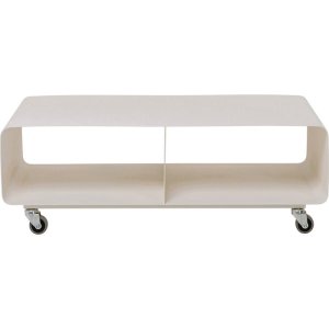 KARE DESIGN Lounge M TV-bord, m. 2 rum og hjul - creme stl (90x42)