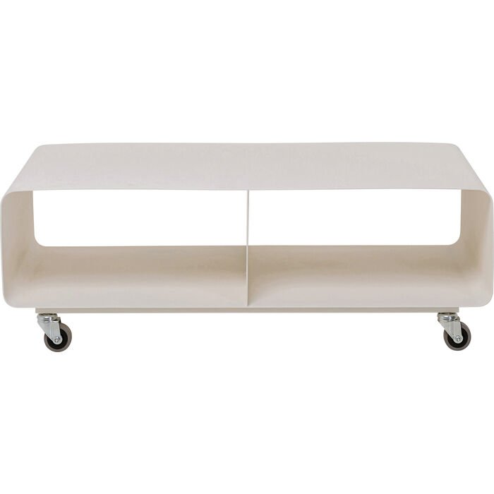 KARE DESIGN Lounge M TV-bord, m. 2 rum og hjul - creme stl (90x42)