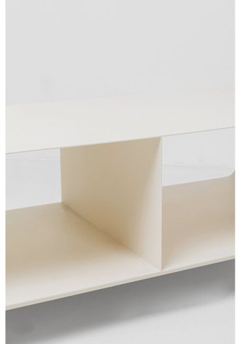 KARE DESIGN Lounge M TV-bord, m. 2 rum og hjul - creme stl (90x42)