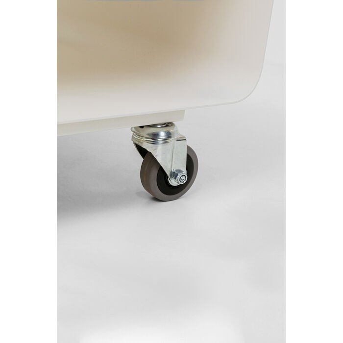 KARE DESIGN Lounge M TV-bord, m. 2 rum og hjul - creme stl (90x42)