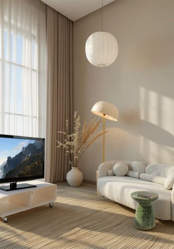 KARE DESIGN Lounge M TV-bord, m. 2 rum og hjul - creme stl (90x42)