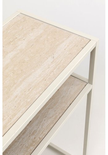 KARE DESIGN Loftie konsollbord, med 1 hylle - gr MDF og stl (80x80)