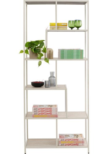 KARE DESIGN Loftie bokhylle - gr MDF og stl (77x186)