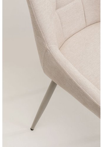 KARE DESIGN Ruby spisestol - beige stoff og grtt stl