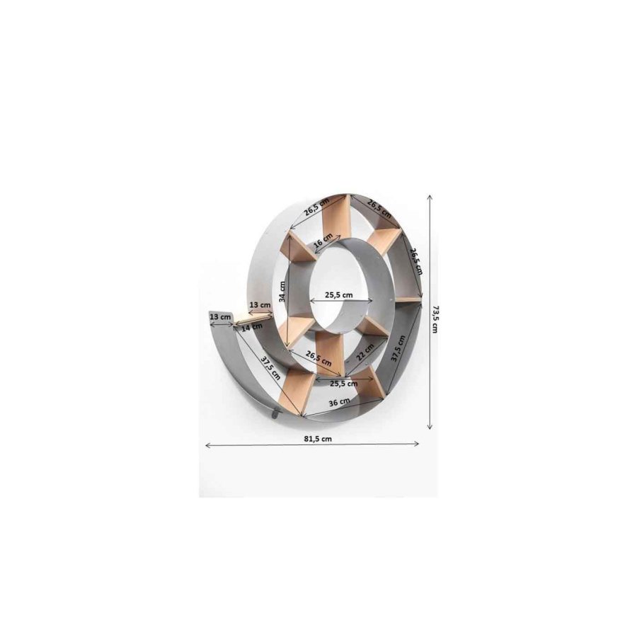 KARE DESIGN Wandregal, Schnecke silber