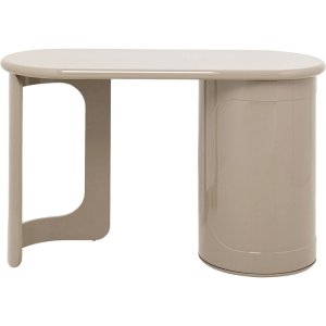 KARE DESIGN Groove skrivebord, m. 1 l�ge, 2 hylder - taupe MDF (120x50)