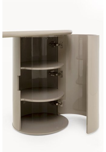 KARE DESIGN Groove skrivebord, m. 1 l�ge, 2 hylder - taupe MDF (120x50)