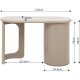KARE DESIGN Groove skrivebord, m. 1 l�ge, 2 hylder - taupe MDF (120x50)