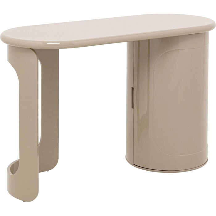 KARE DESIGN Groove skrivebord, m. 1 l�ge, 2 hylder - taupe MDF (120x50)
