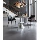 KARE DESIGN Grande Possibilita spisebord, oval - klar glas og brstet aluminium (180x120)