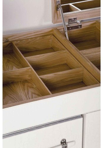 KARE DESIGN Diva Croco White Schminktisch - weiße Lederoptik, mit Stuhl, 6 Schubladen, Spiegel und +10 Fächern