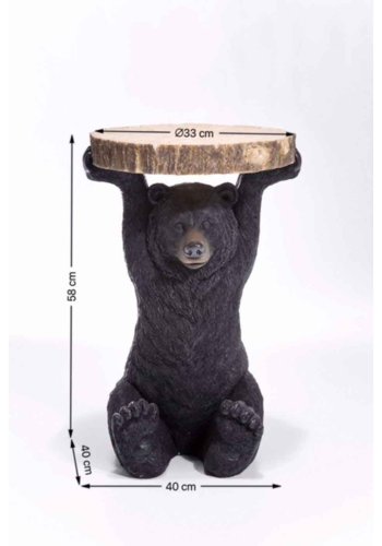 KARE DESIGN Animal Bear sidebord, rundt - polyresin (33)