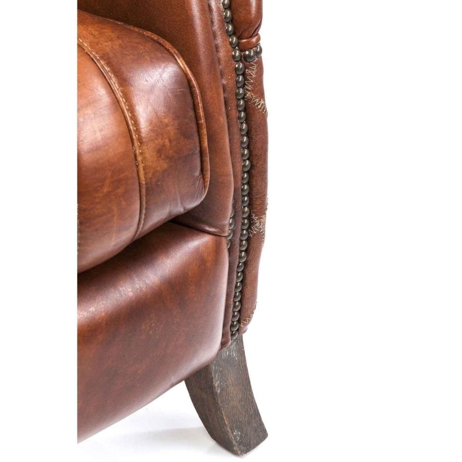 KARE DESIGN Country Side hvilestol - brunt koskind, m. armln