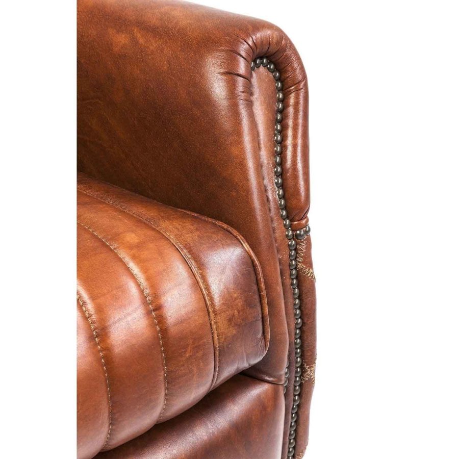 KARE DESIGN Country Side hvilestol - brunt koskind, m. armln