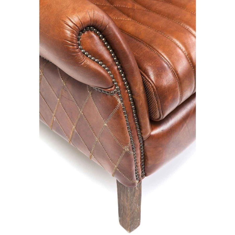 KARE DESIGN Country Side hvilestol - brunt koskind, m. armln