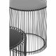 KARE DESIGN Wire sidebord - sort glas og sort stl (st af 2)