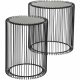 KARE DESIGN Wire sidebord - sort glas og sort stl (st af 2)