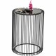 KARE DESIGN Wire sidebord - sort glas og sort stl (st af 2)