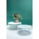 KARE DESIGN Wire White sofabord - hvidt glas/stl, rundt (2/st)