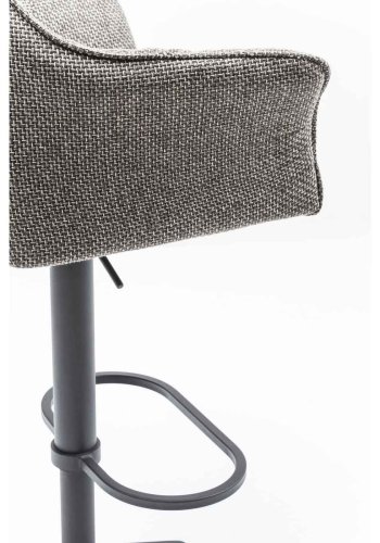 KARE DESIGN Thinktank Base Barhocker - grau Polyester/Stahl, mit Armlehnen