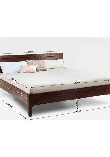 KARE DESIGN Brooklyn Walnut sengeramme - valnddebrunt sheeshamtr (180x200)