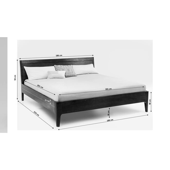 KARE DESIGN Brooklyn Walnut sengeramme - valnddebrunt sheeshamtr (180x200)