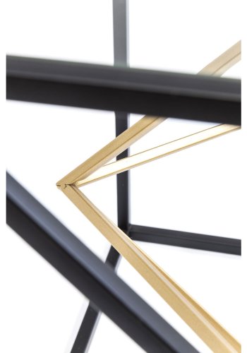 KARE DESIGN Prisma sidebord - klart glas/guld stl, kvadratisk (45x45)