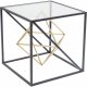 KARE DESIGN Prisma sidebord - klart glas/guld stl, kvadratisk (45x45)