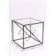 KARE DESIGN Prisma sidebord - klart glas/guld stl, kvadratisk (45x45)