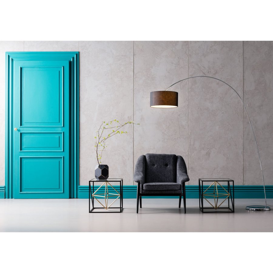 KARE DESIGN Prisma sidebord - klart glas/guld stl, kvadratisk (45x45)