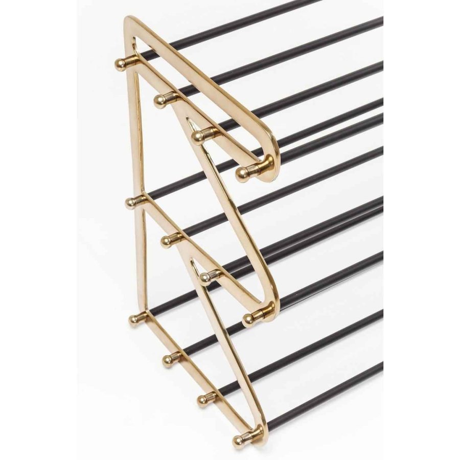 KARE DESIGN Walk Big skohylle - messing og svart metall, m. 3 hyller