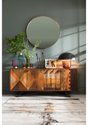 KARE DESIGN Curve Rund Spegel - Spegelglas och Mässing, Runt ( 100 cm)