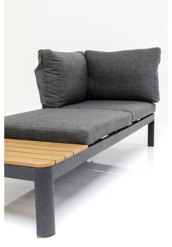 KARE DESIGN Recamiere Happy Day Left chaiselong - polyester, WPC og aluminium (166x66)