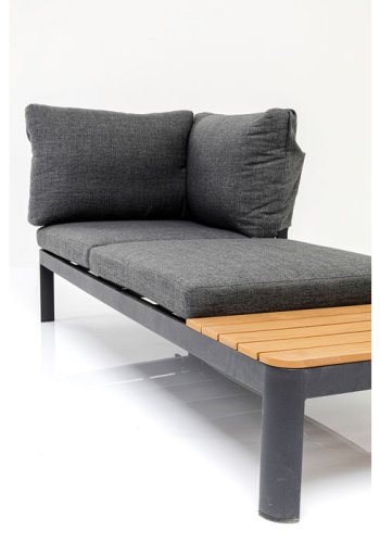 KARE DESIGN Recamiere Happy Day Rechts Chaiselongue - Aluminium, WPC und Polyester (166x66)