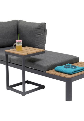 KARE DESIGN Recamiere Happy Day Rechts Chaiselongue - Aluminium, WPC und Polyester (166x66)