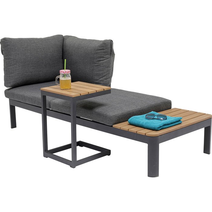 KARE DESIGN Recamiere Happy Day Rechts Chaiselongue - Aluminium, WPC und Polyester (166x66)