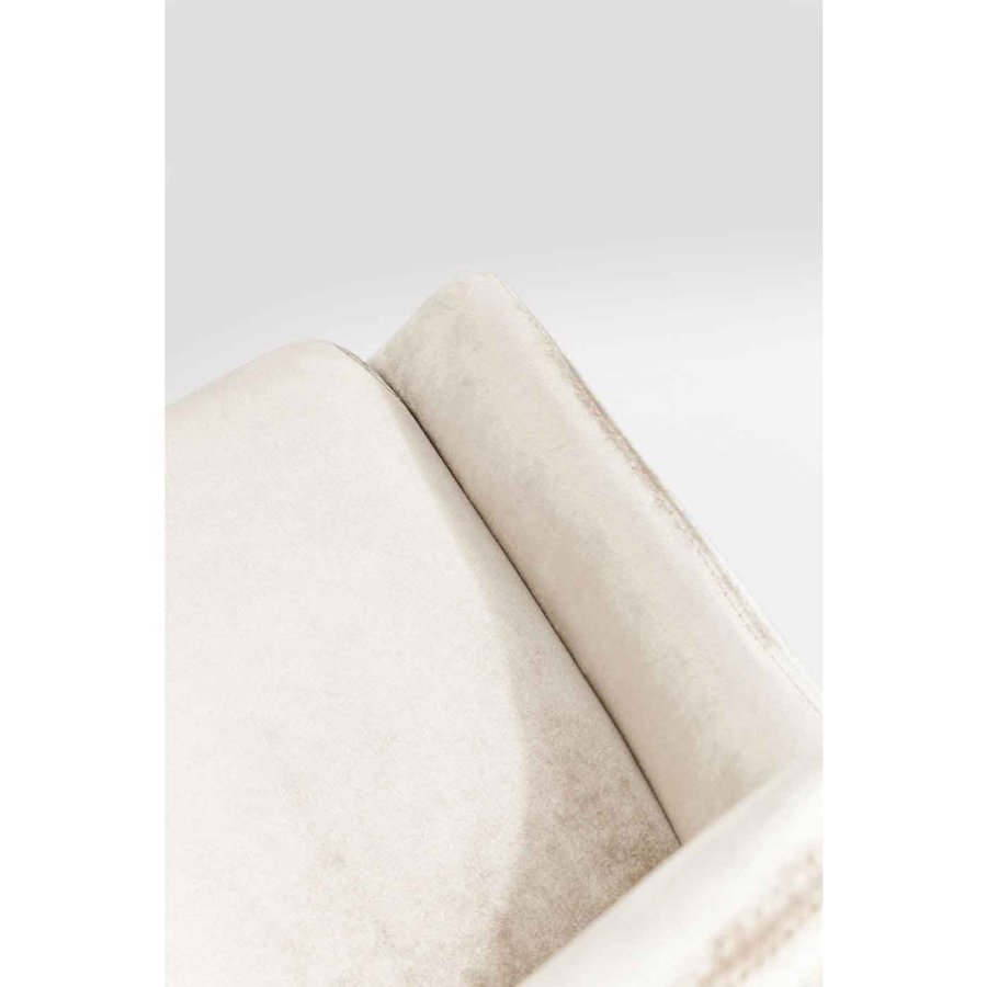 KARE DESIGN East Side spisebordsstol - skinnende sandfarvet stof og sort pulverlakeret stl