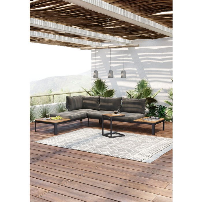 KARE DESIGN rechteckiger Happy Day Gartentisch - Aluminium und WPC (35x32)