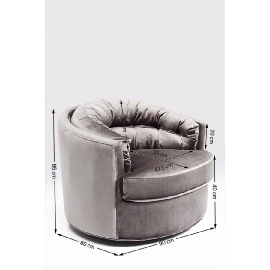 KARE DESIGN Loungesessel, Music Hall Grau